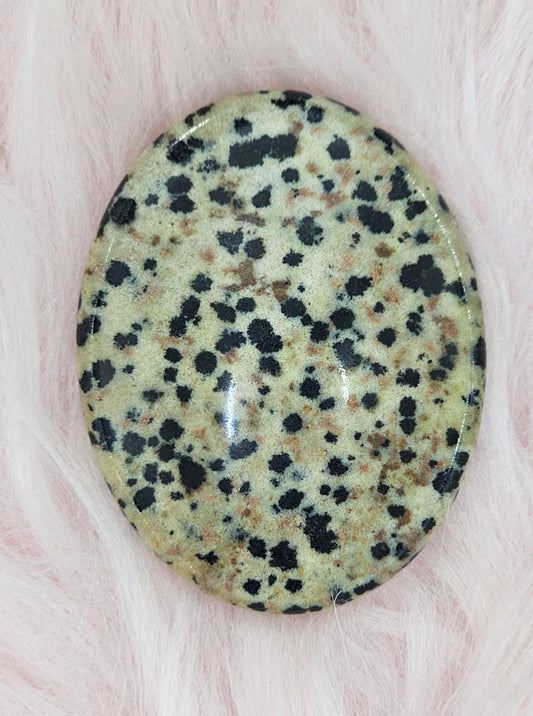 Dalmatian Jasper Worry Stone.
