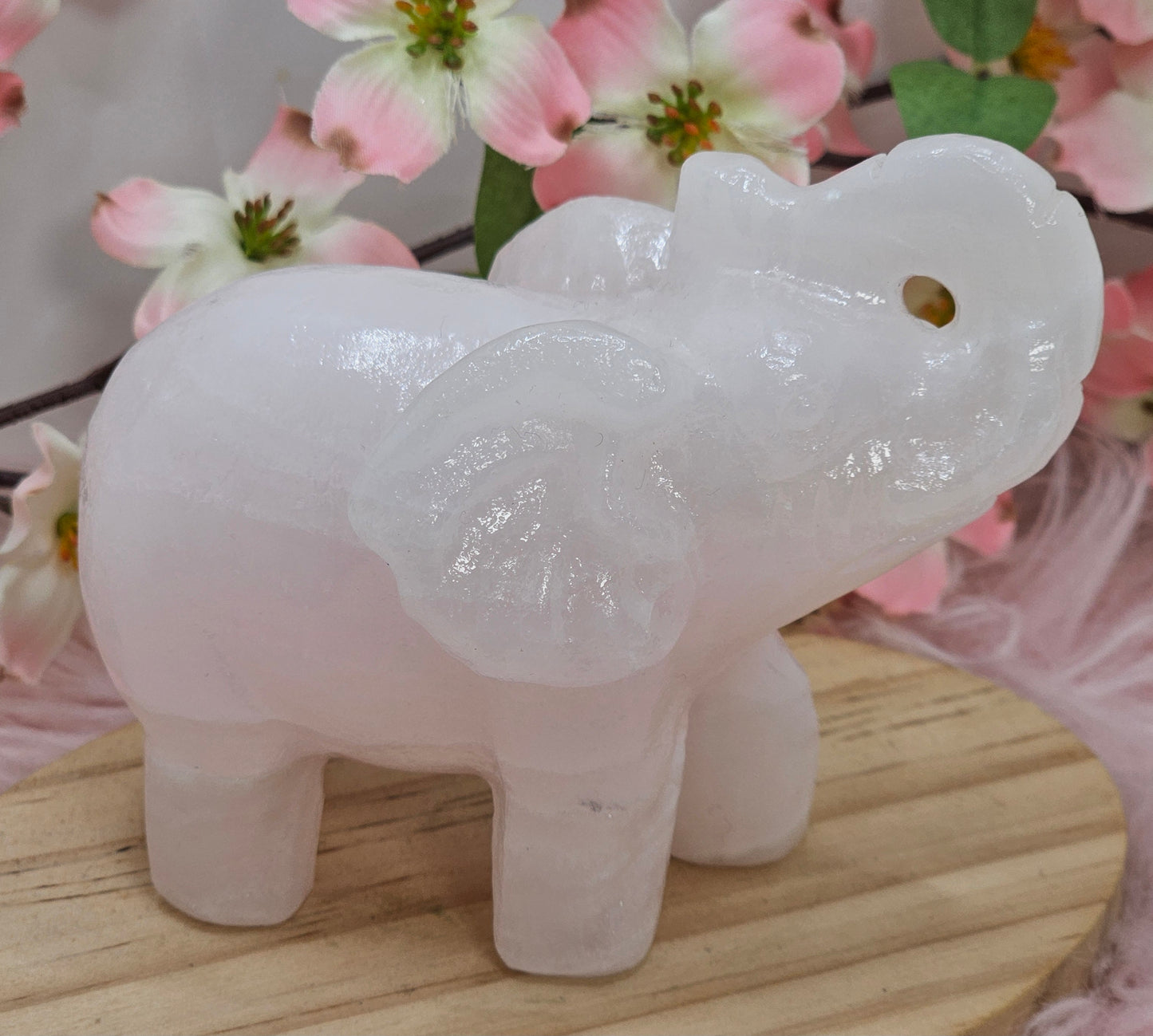 Pink Jade Elephant