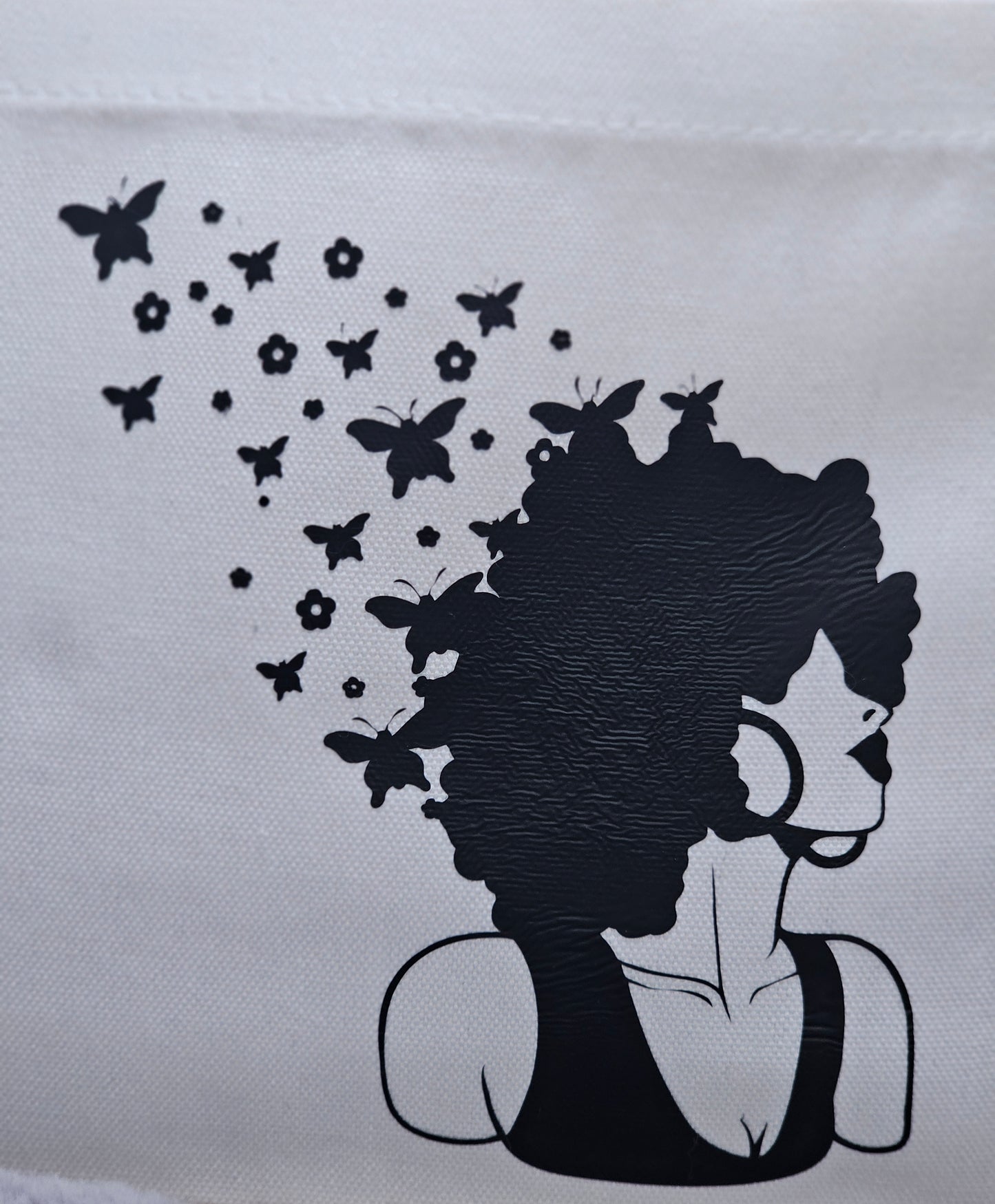 Butterfly Crown Small Jute Bag