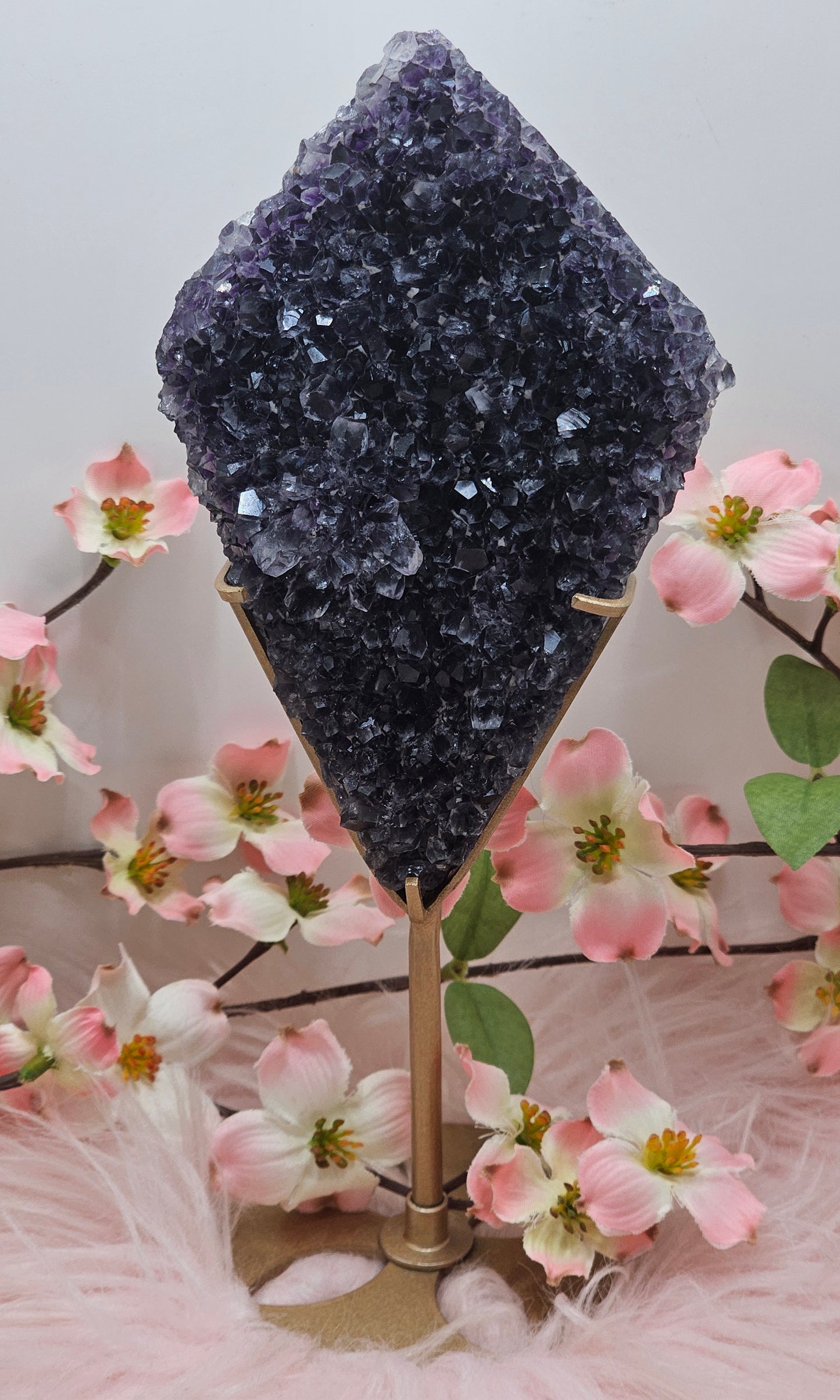 Amethyst Diamond With Stand