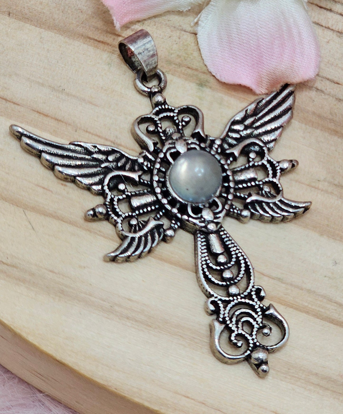 Labradorite Cross Pendent