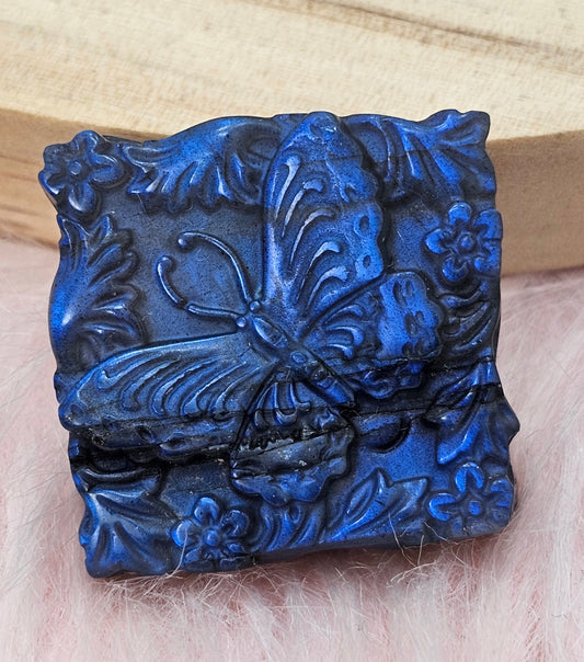 Labradorite Butterfly Carving