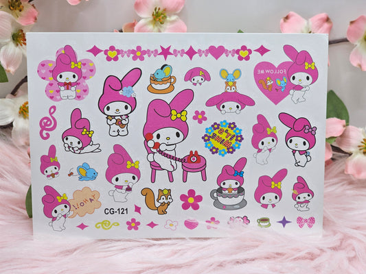 My Melody Temporary Tatoos