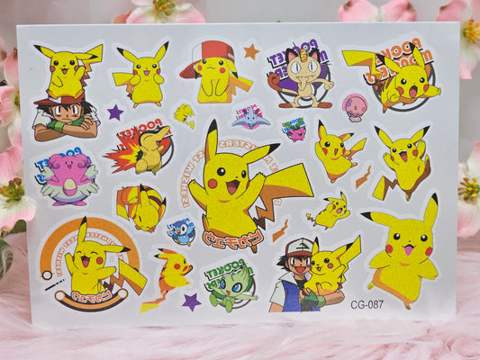Pikachu Temporary Tattoos