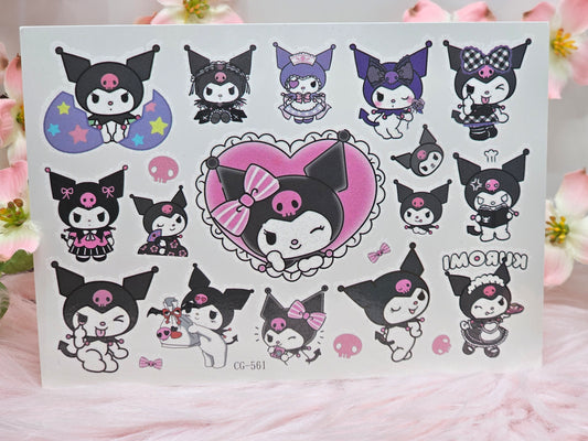 Kuromi Temporary Tattoos