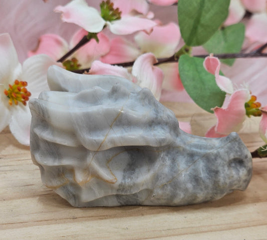 Jade Dragons Head Carving