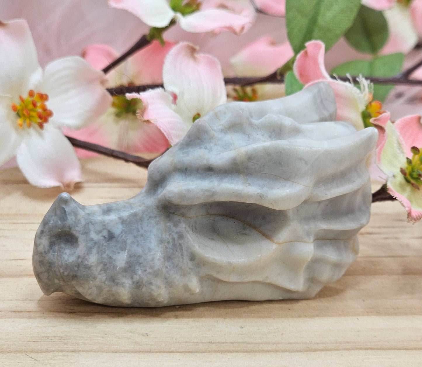 Jade Dragons Head Carving