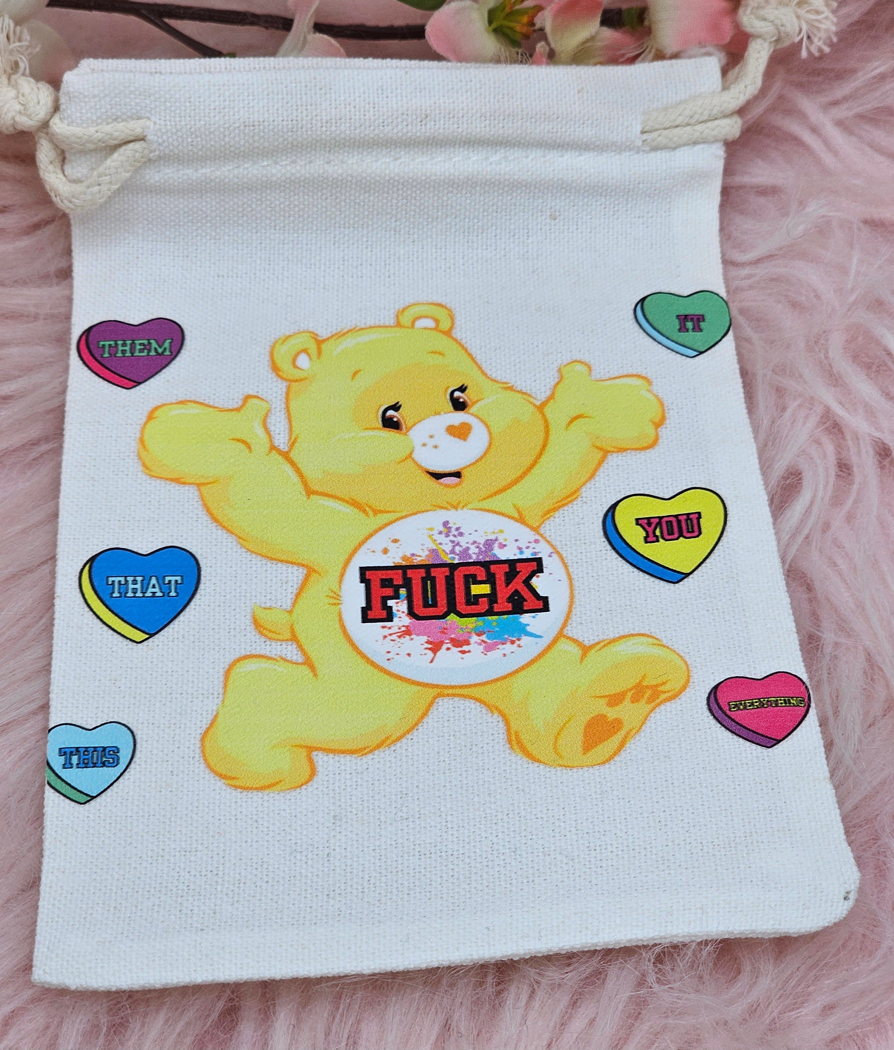 Swear Bear Drawstring Bag