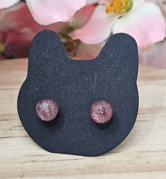 Strawberry Quartz Earings
