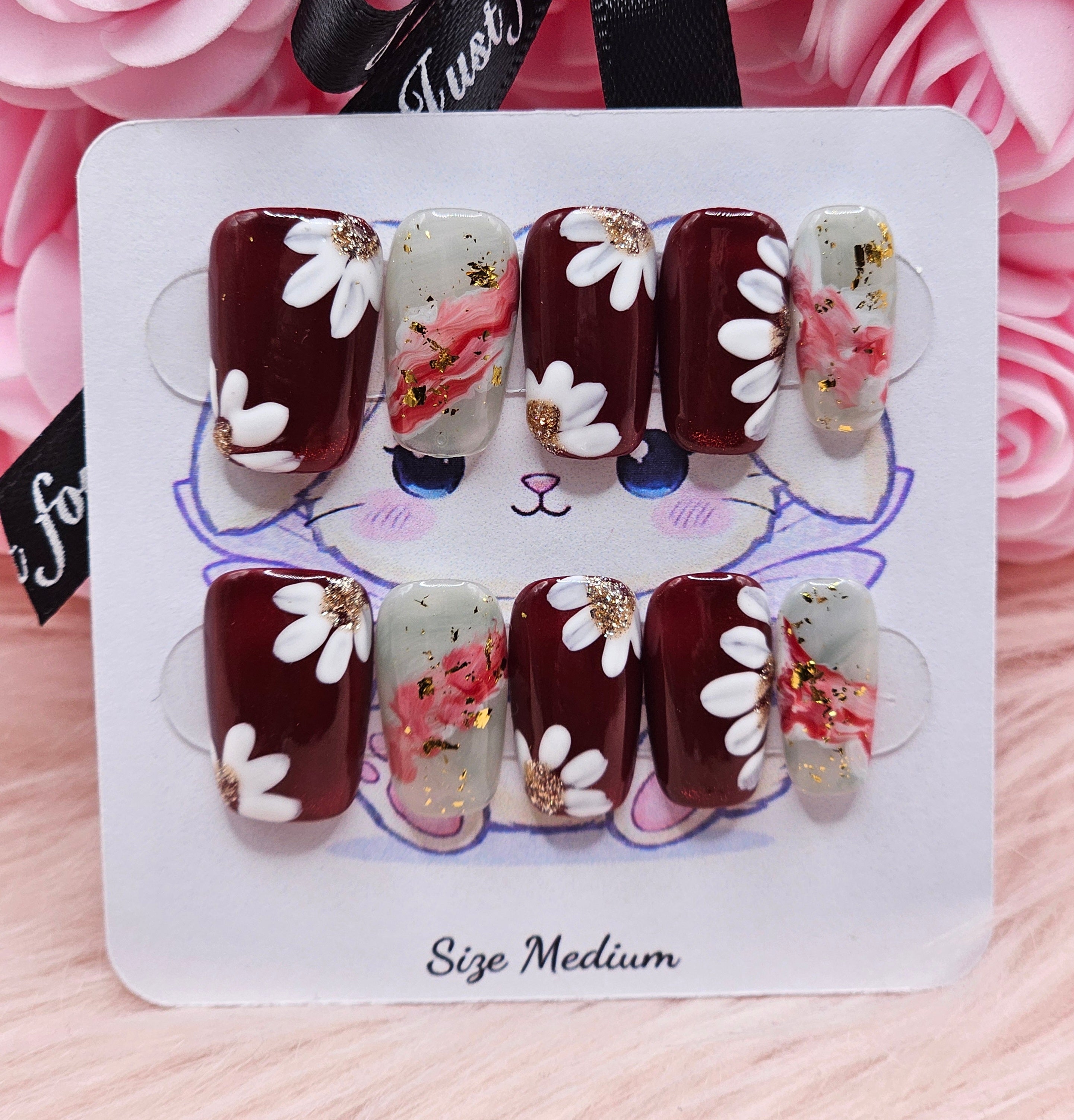 Daisy Bloom 10pc Press-On Nails - Medium