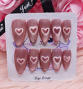 Aura Heart 10 Press-On Nail Set - Size L