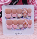 Petal Fench Elegance Press-On Nail Set - Large