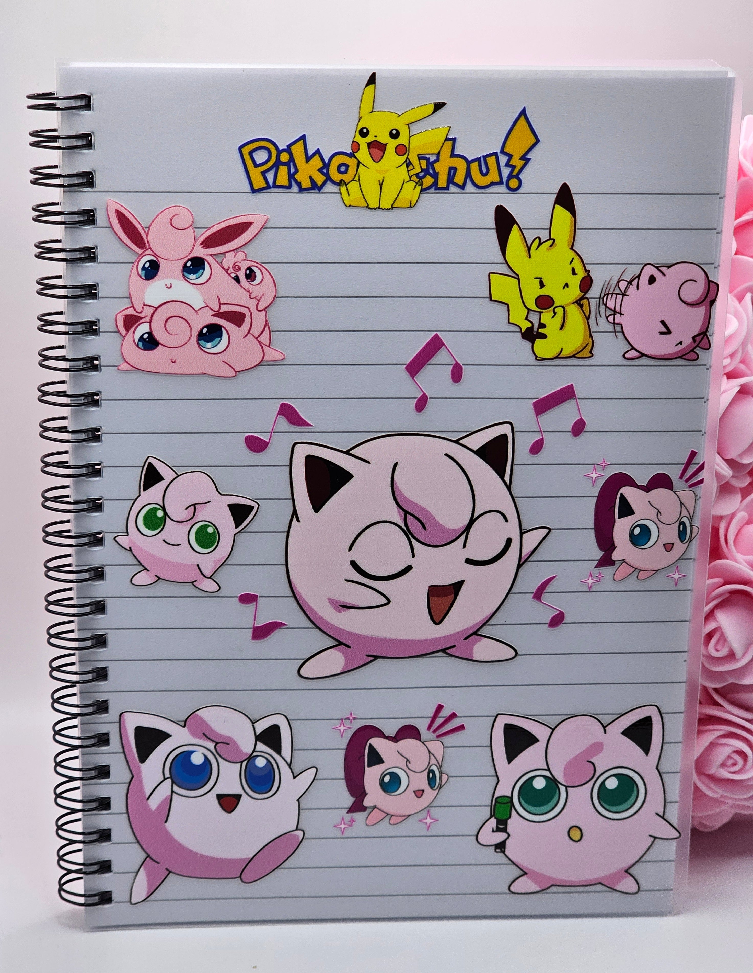Kawaii Pink Singing Monster Spiral Notebook
