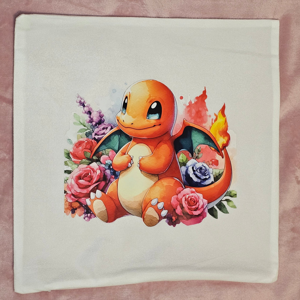 Floral Fire Dragon Cushion Cover - 40x40cm