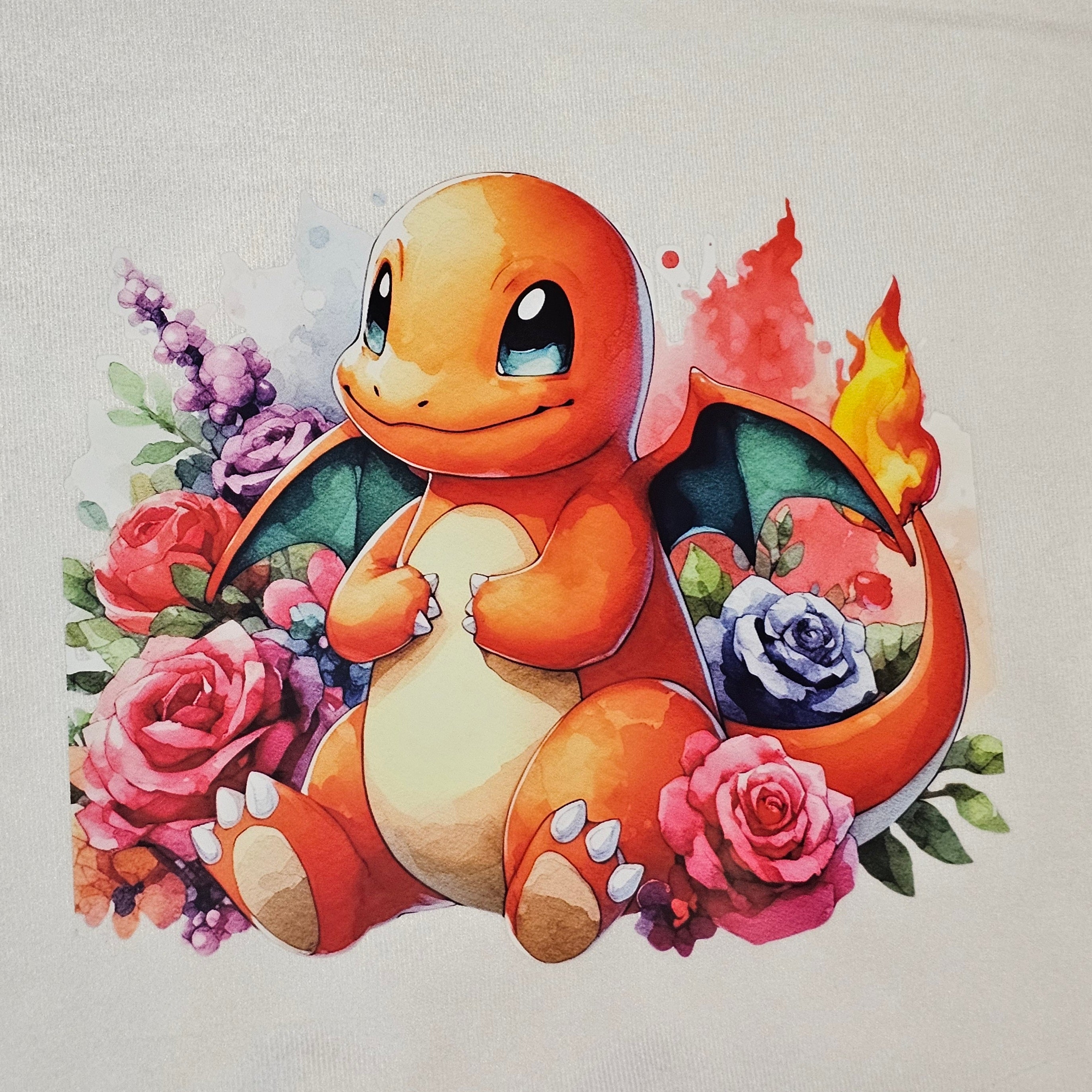 Floral Fire Dragon Cushion Cover - 40x40cm