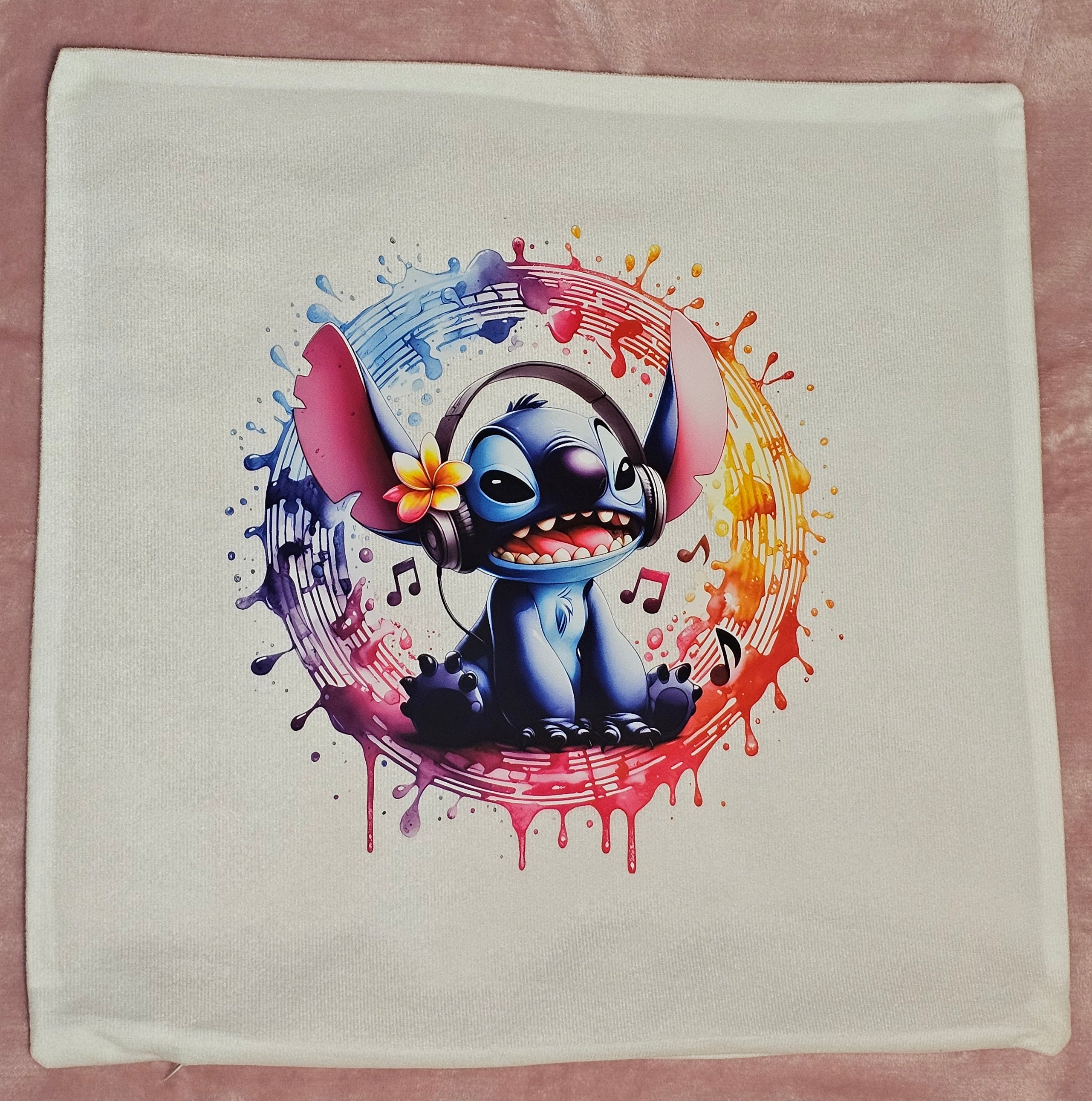 Cute Headphones Alien Cushion Cover