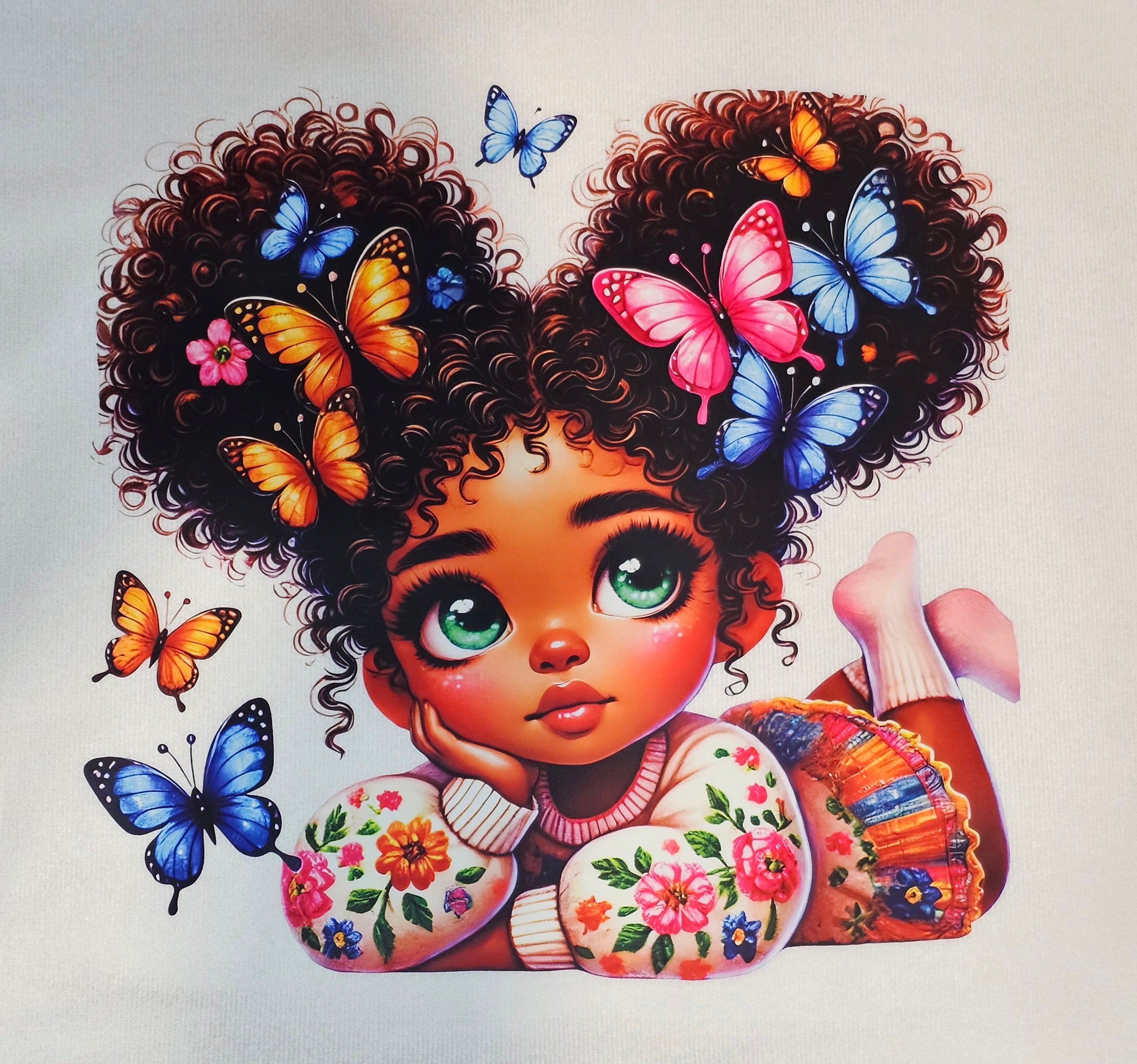 Butterfly Girl Cushion Cover - 40x40cm