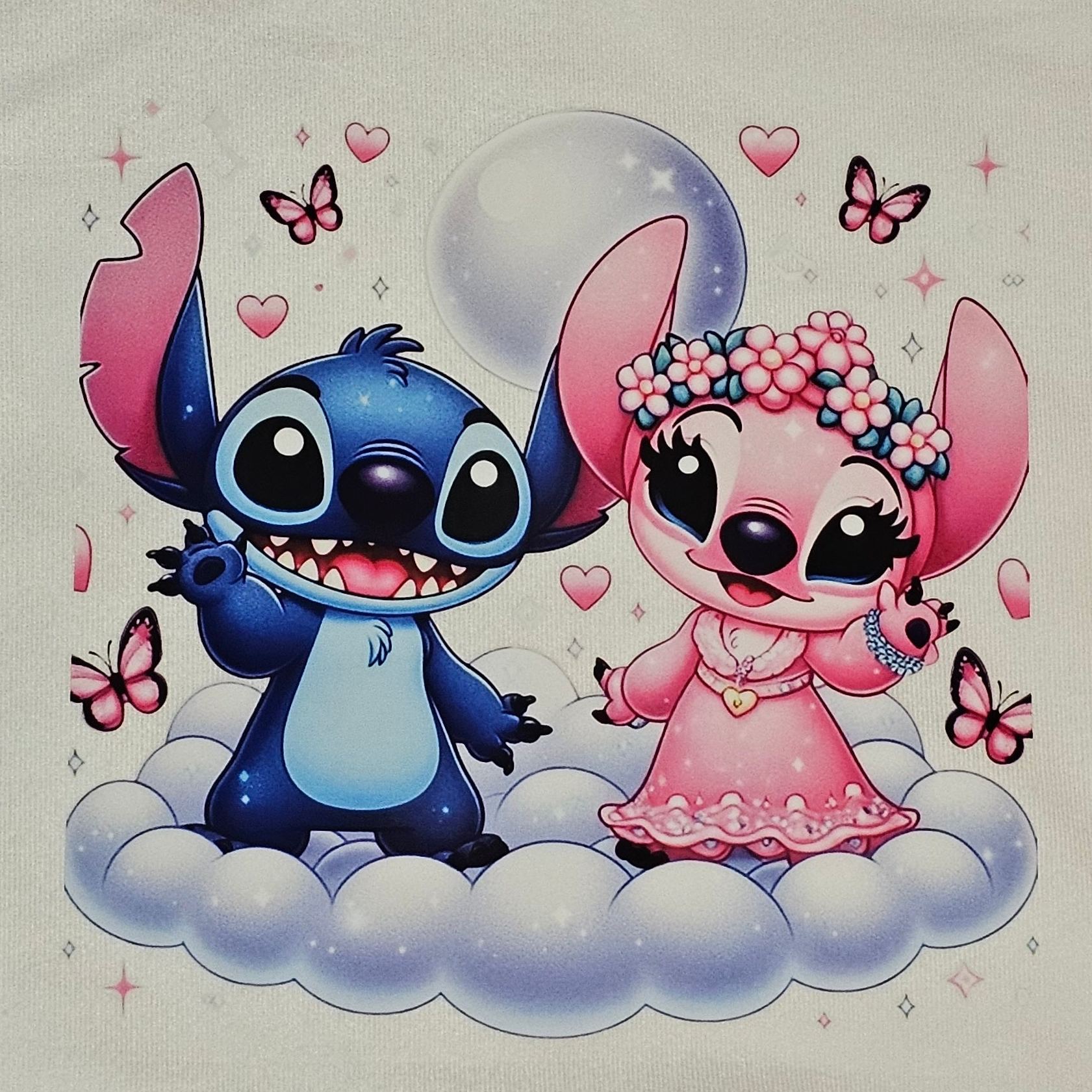 Cute Blue & Pink Alien Cushion - 40x40cm