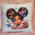Butterfly Girl Cushion Cover - 40x40cm