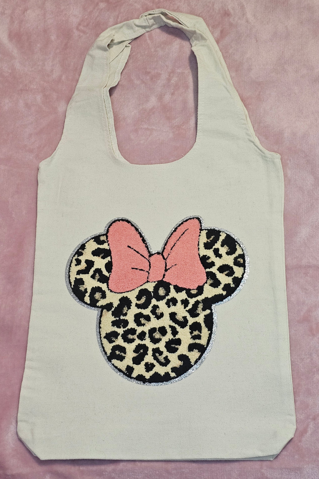 Leopard Print Mouse Canvas Tote