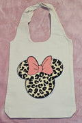 Leopard Print Mouse Canvas Tote