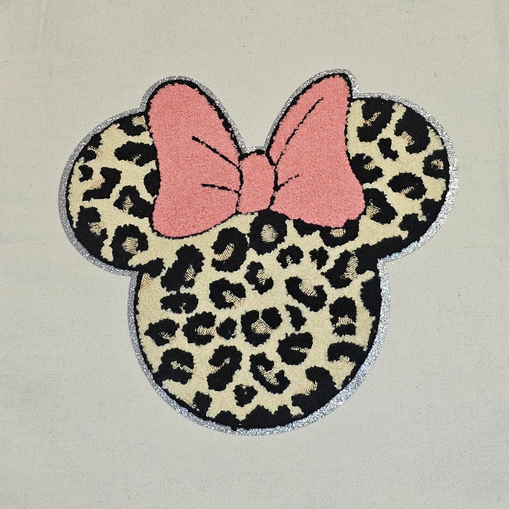 Leopard Print Mouse Canvas Tote