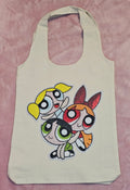 Cartoon Trio Girls Canvas Tote