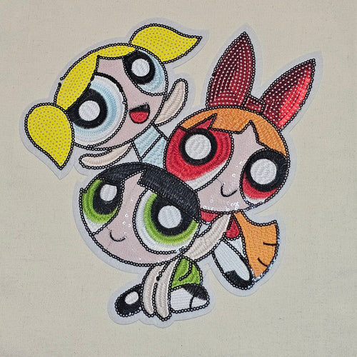 Cartoon Trio Girls Canvas Tote