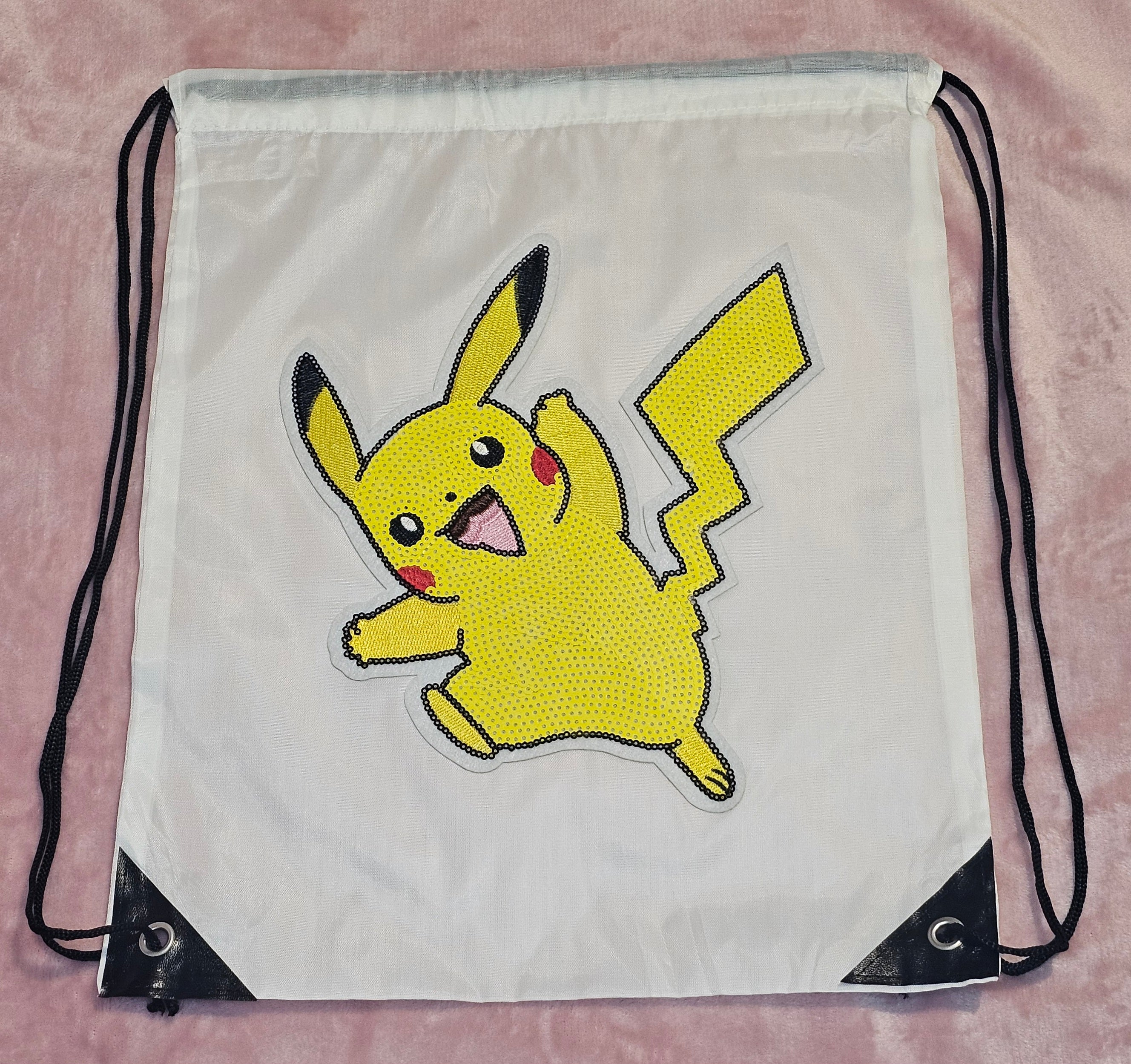 Electric Mouse Sequin Drawstring Bag