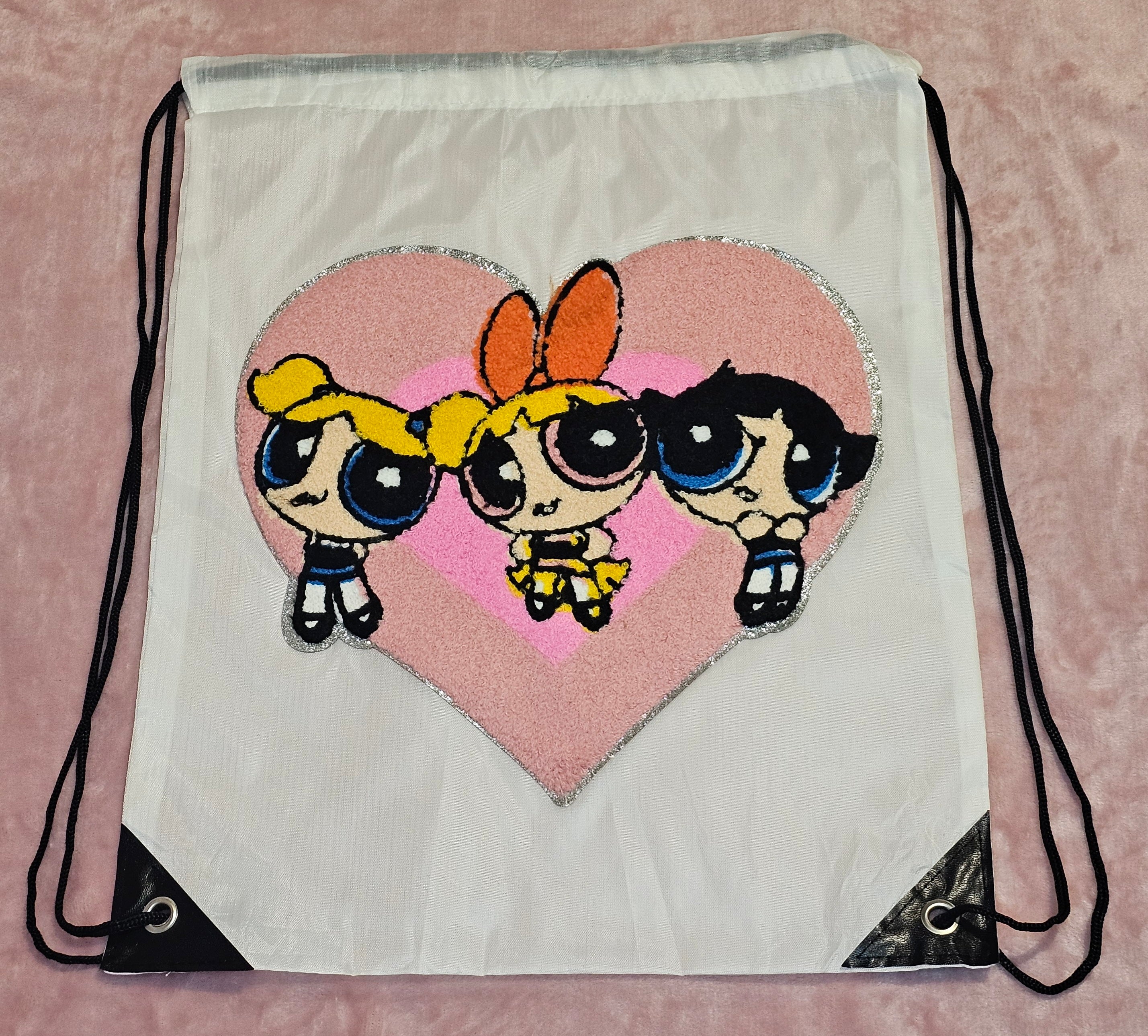 Cartoon Trio Drawstring Bag