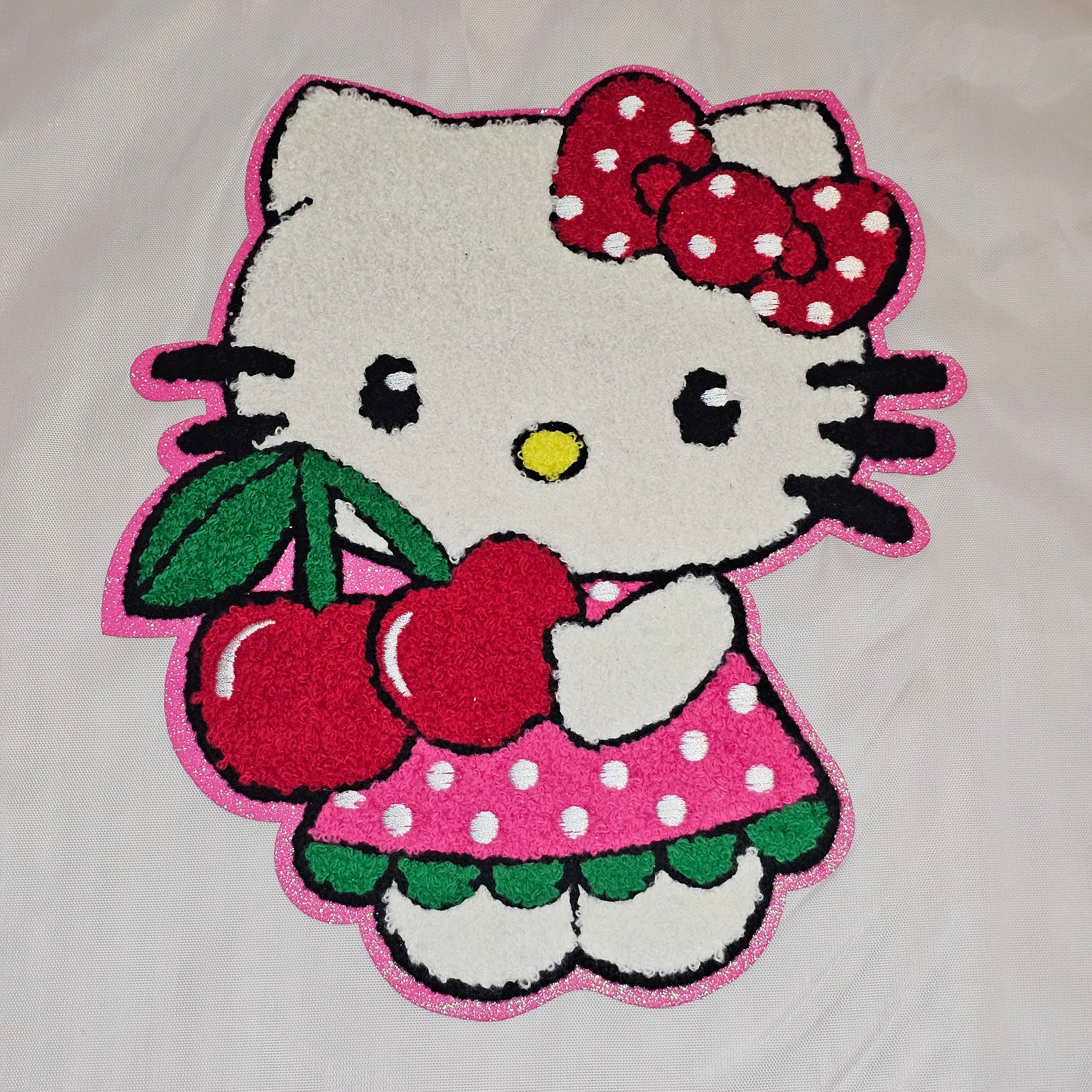 Cherry Kitty Drawstring Bag