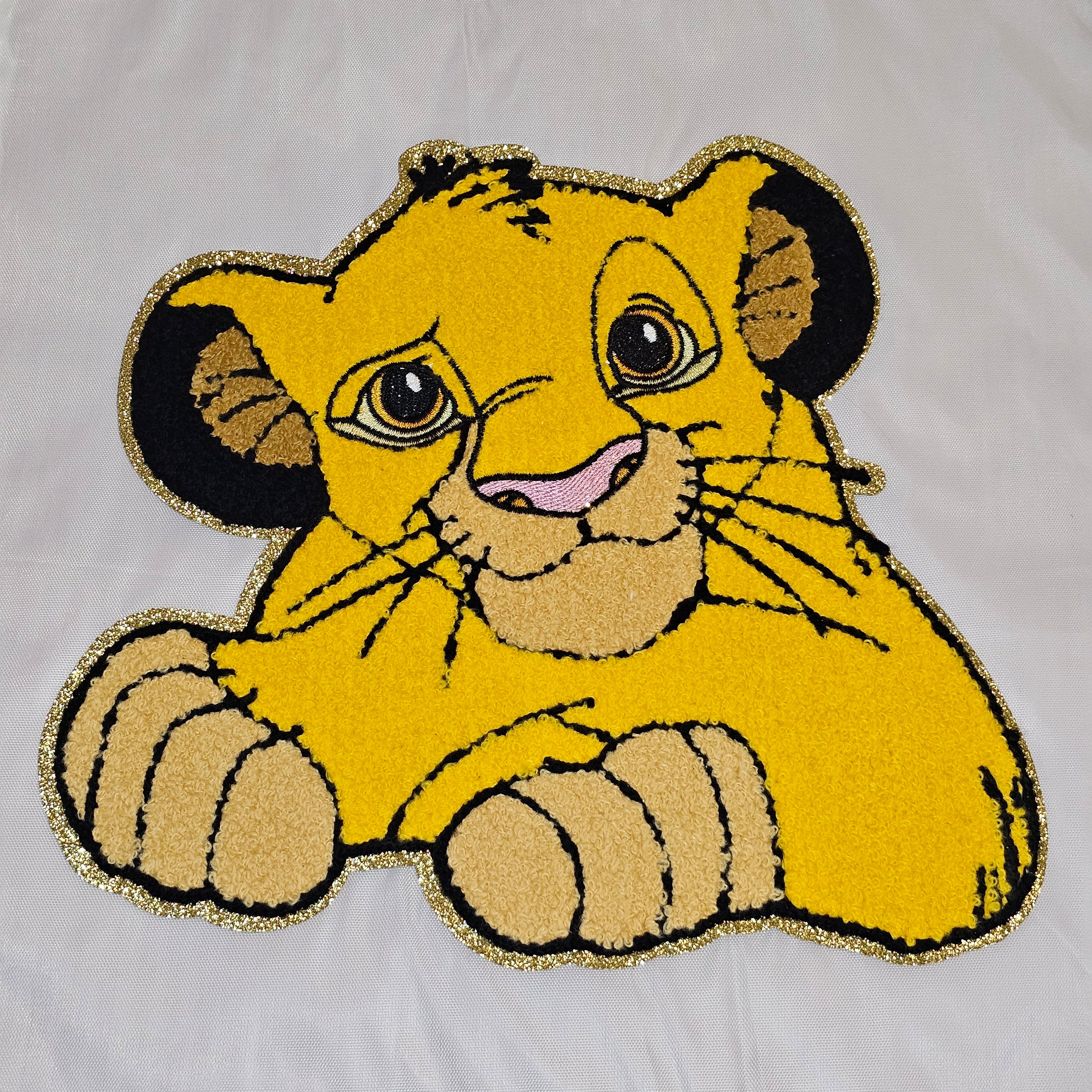 Cute Lion Cub Embroidered Drawstring Bag