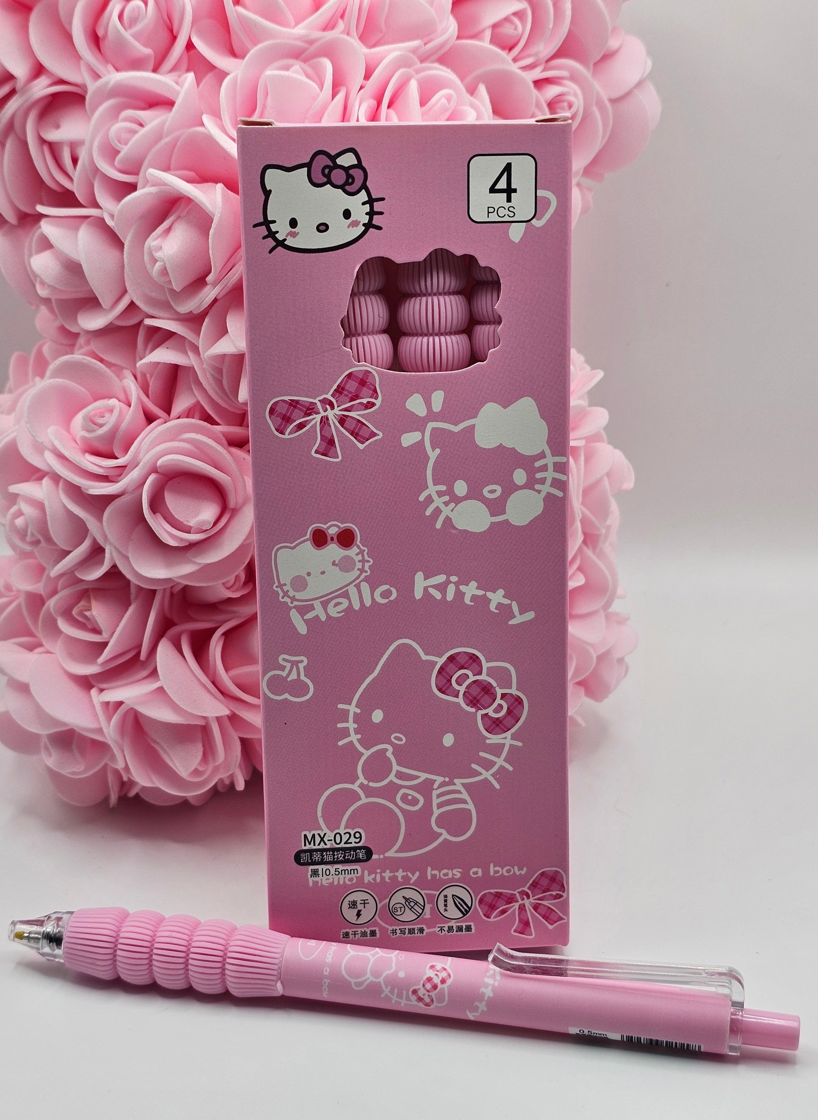 Hello Kitty 4pc Gel Press Pen Set