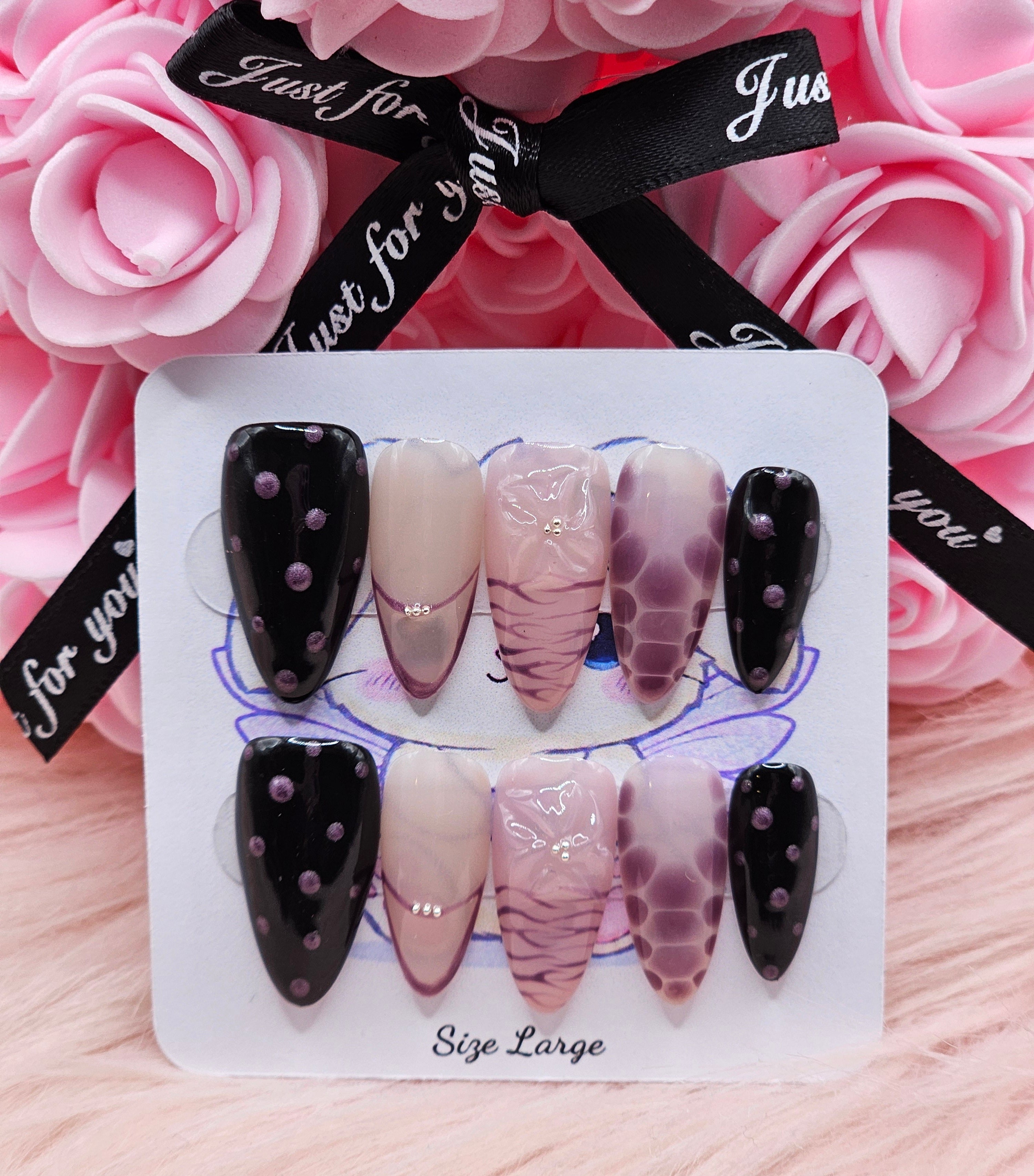 Purple Haze 10pc Press-On Nail Set - Large