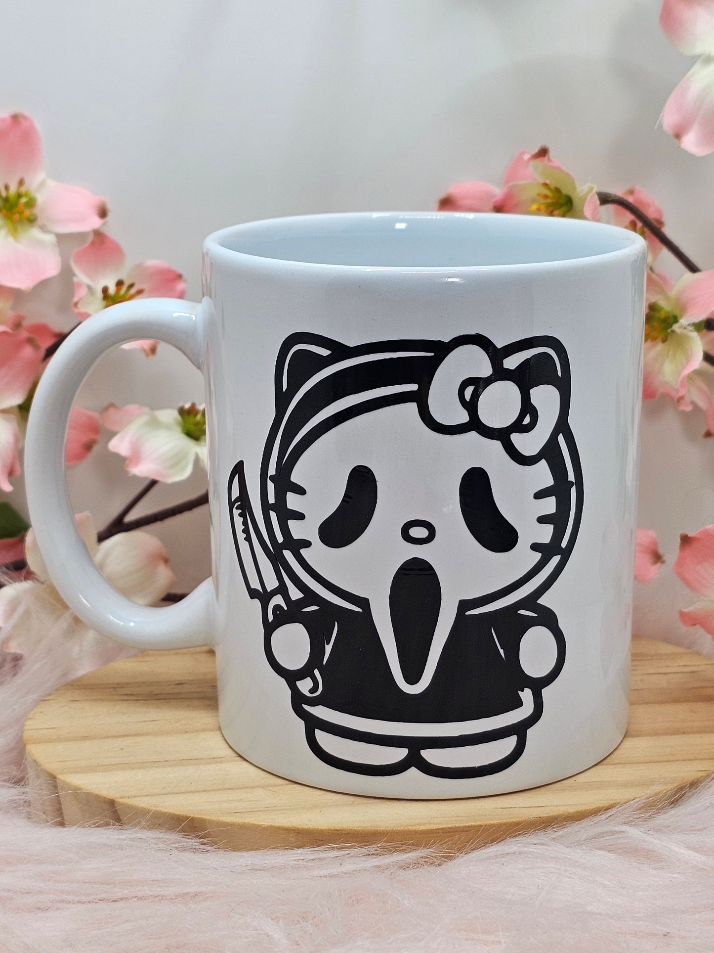 Ghostface Hello Kitty Mug