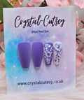 Purple Floral Press On Nails