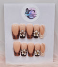 Mocha Blossom Muse 24pc Press On Nail Set