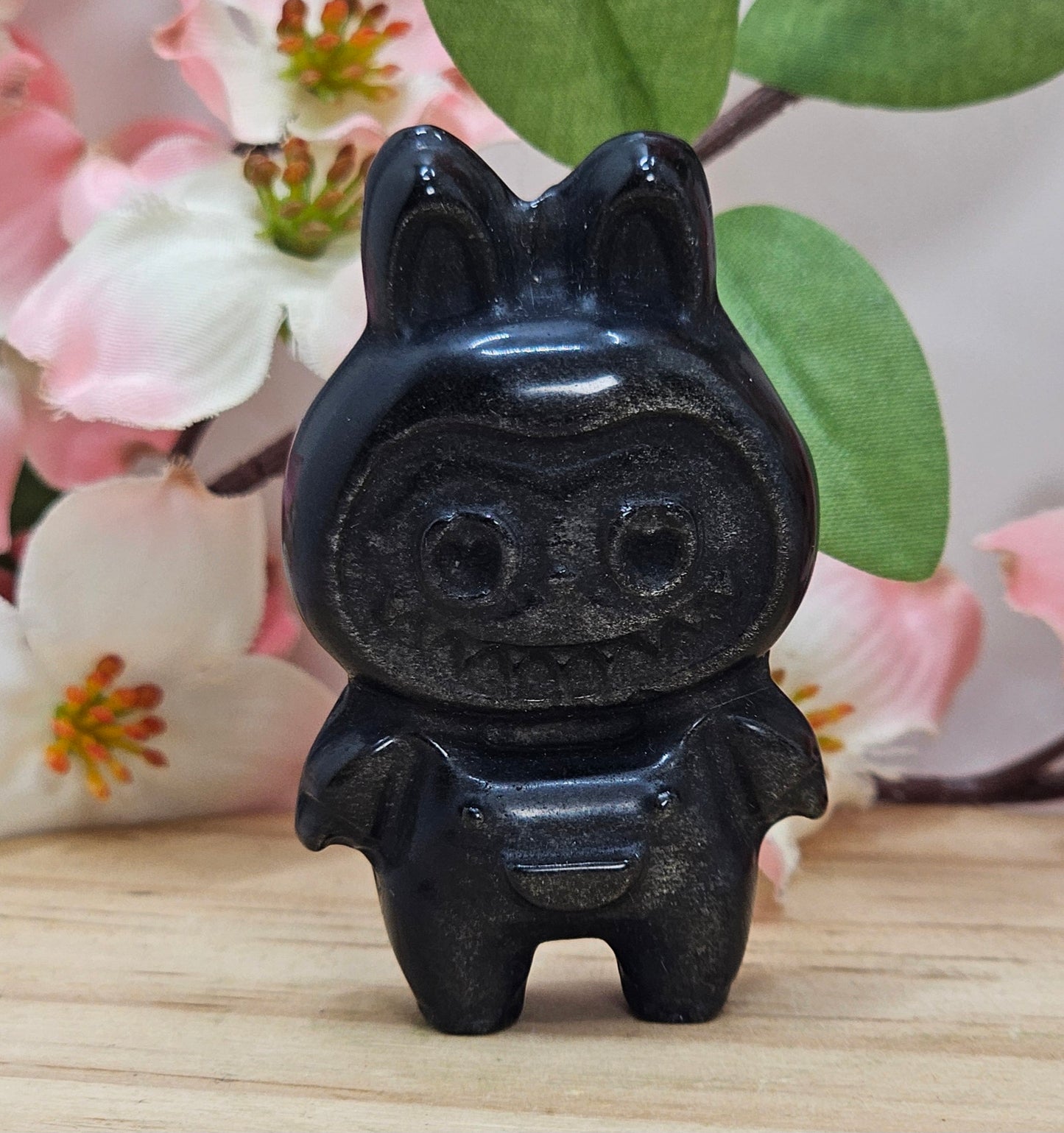 Obsidian Labubu Carving