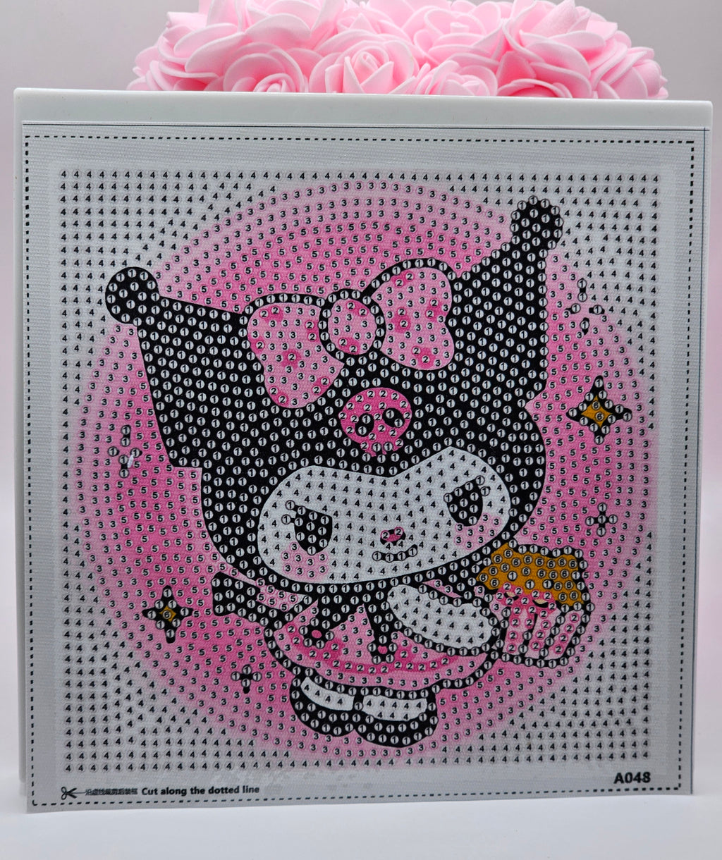 Kuromi Cupcake Diamond Painting Kit (15×15cm)