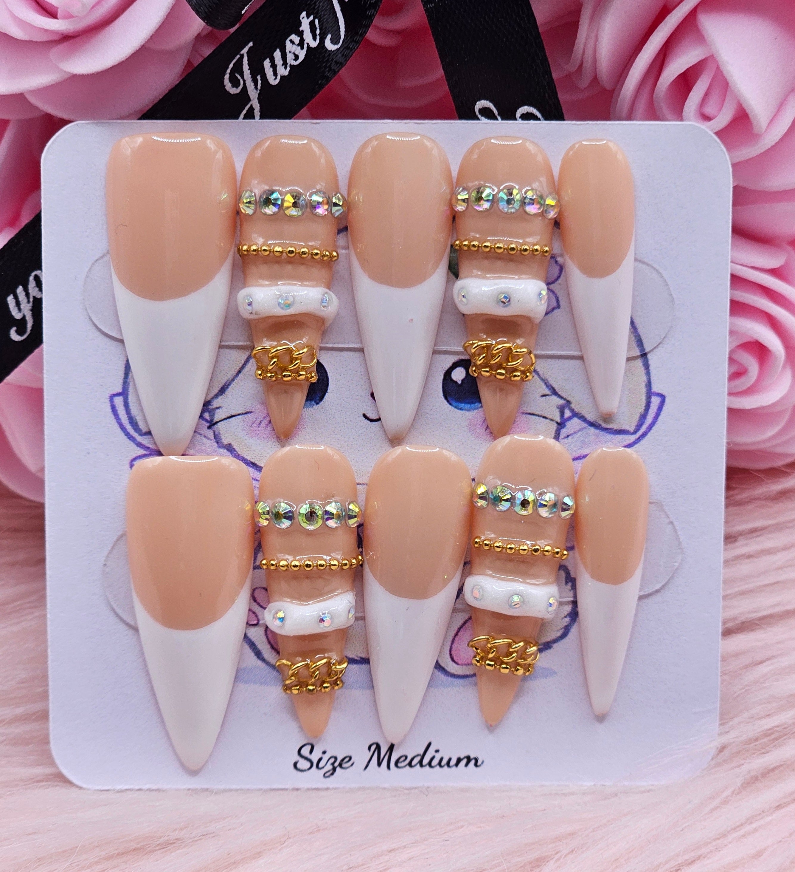 Luxe Stiletto 10pc Press-On Nail Set - Medium