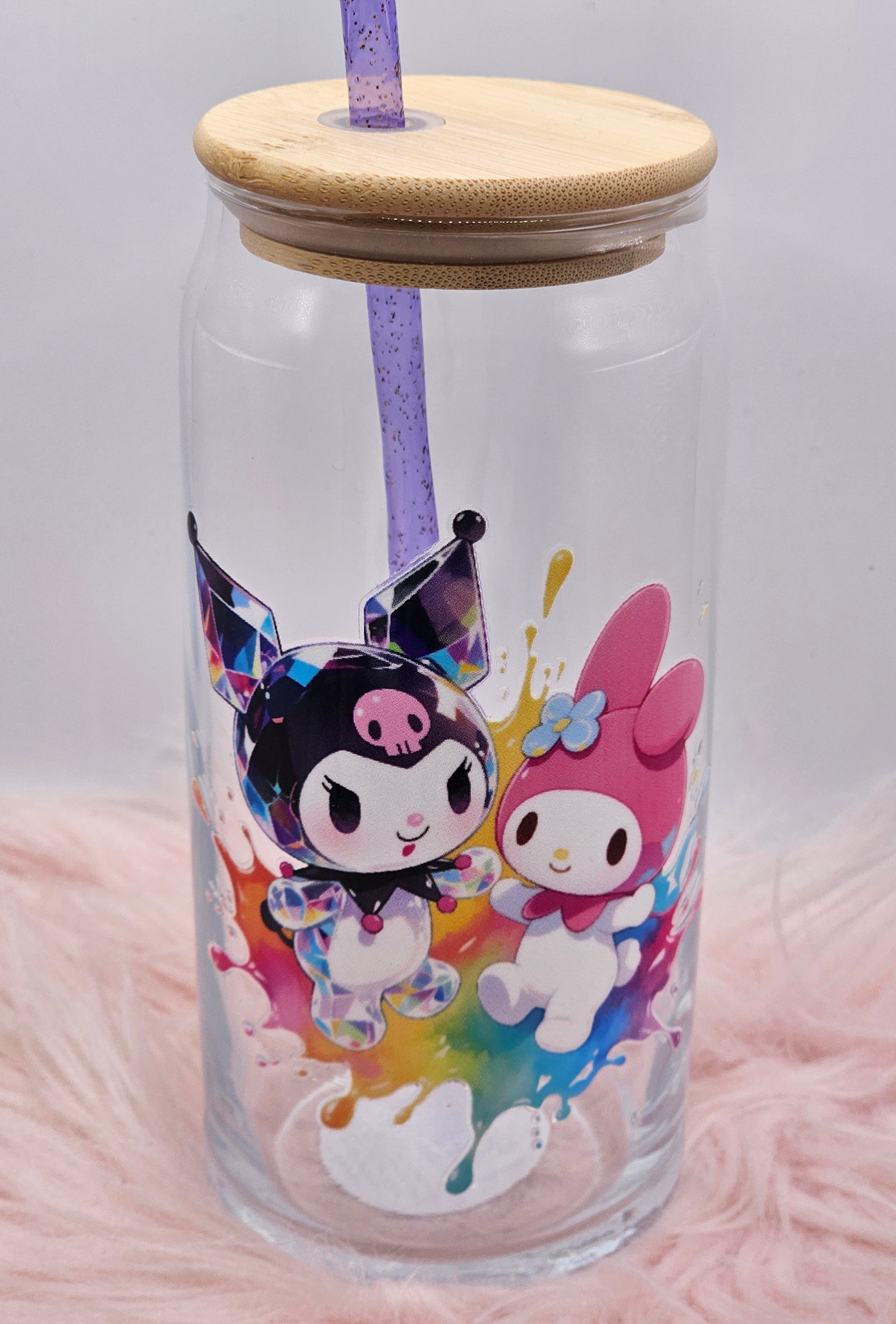 Kuromi & My Melody Glass