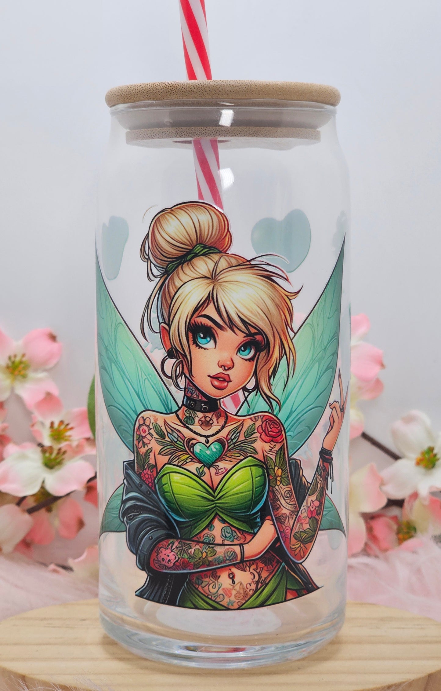 Tattoo Tinkerbell Can Glass