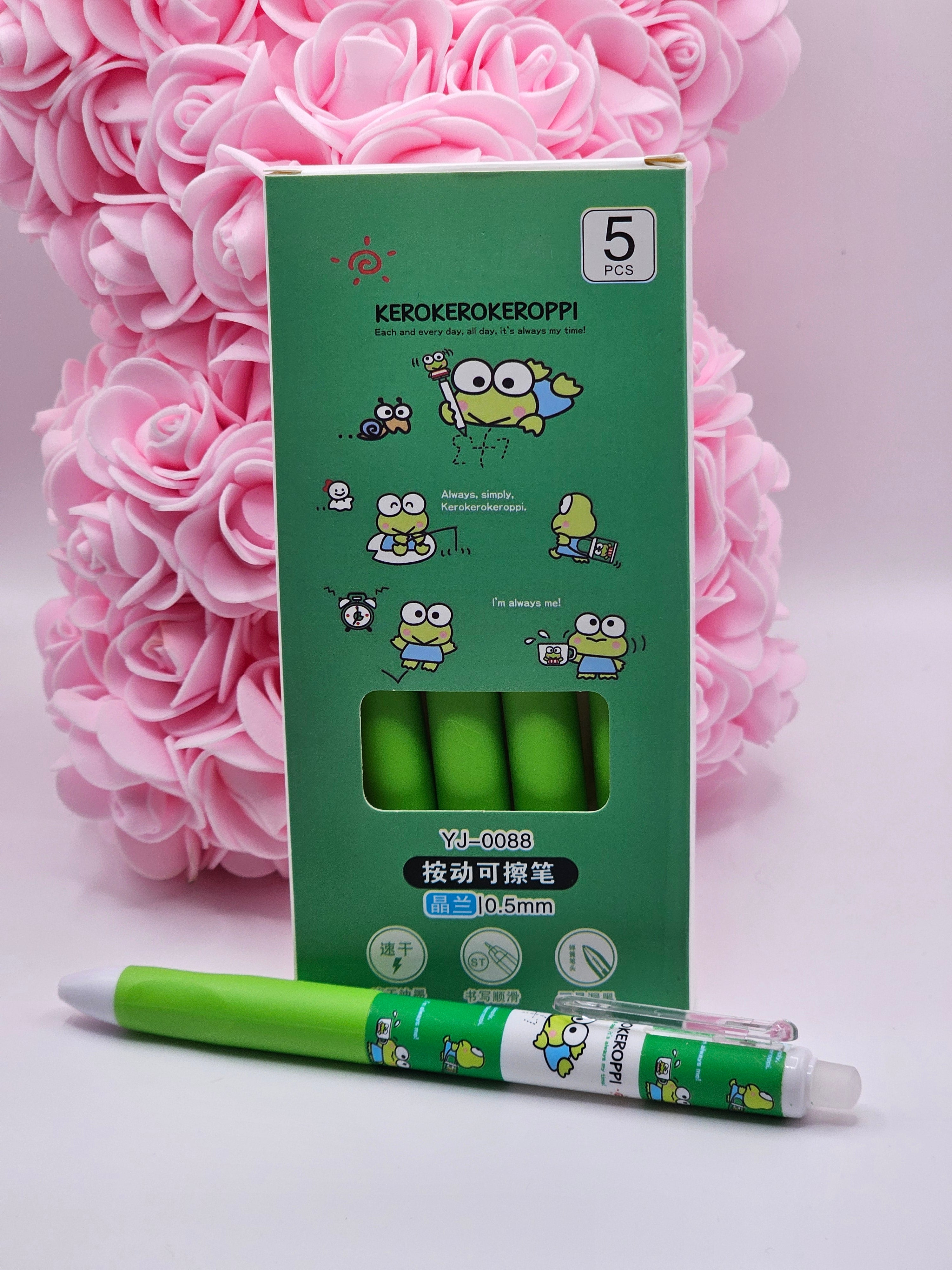 Keroppi 5pc Erasable Gel Pen Set