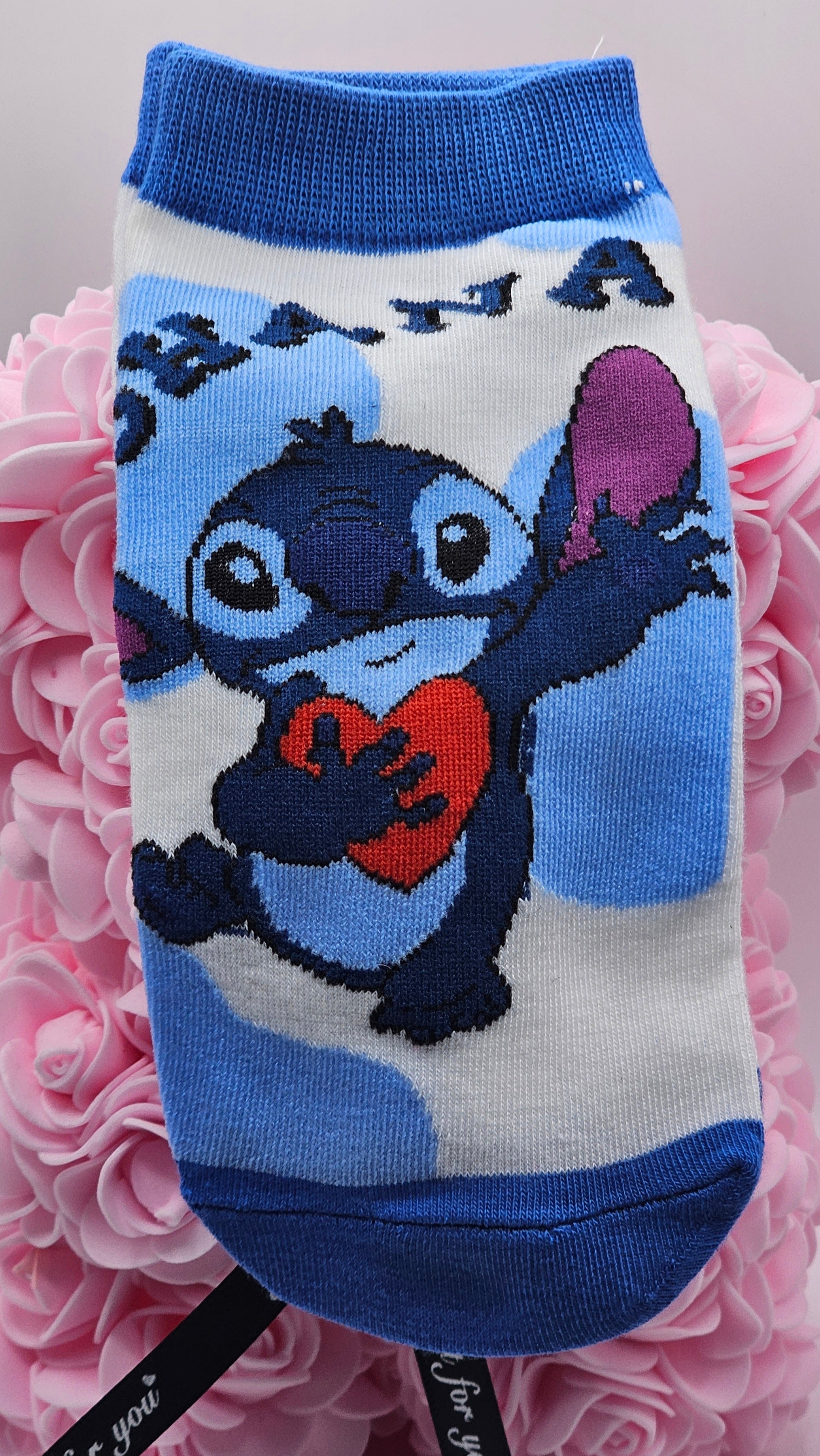 Stitch Heart Hug Ankle Socks