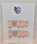 Silver Kissed 24pc Press On Nail Set