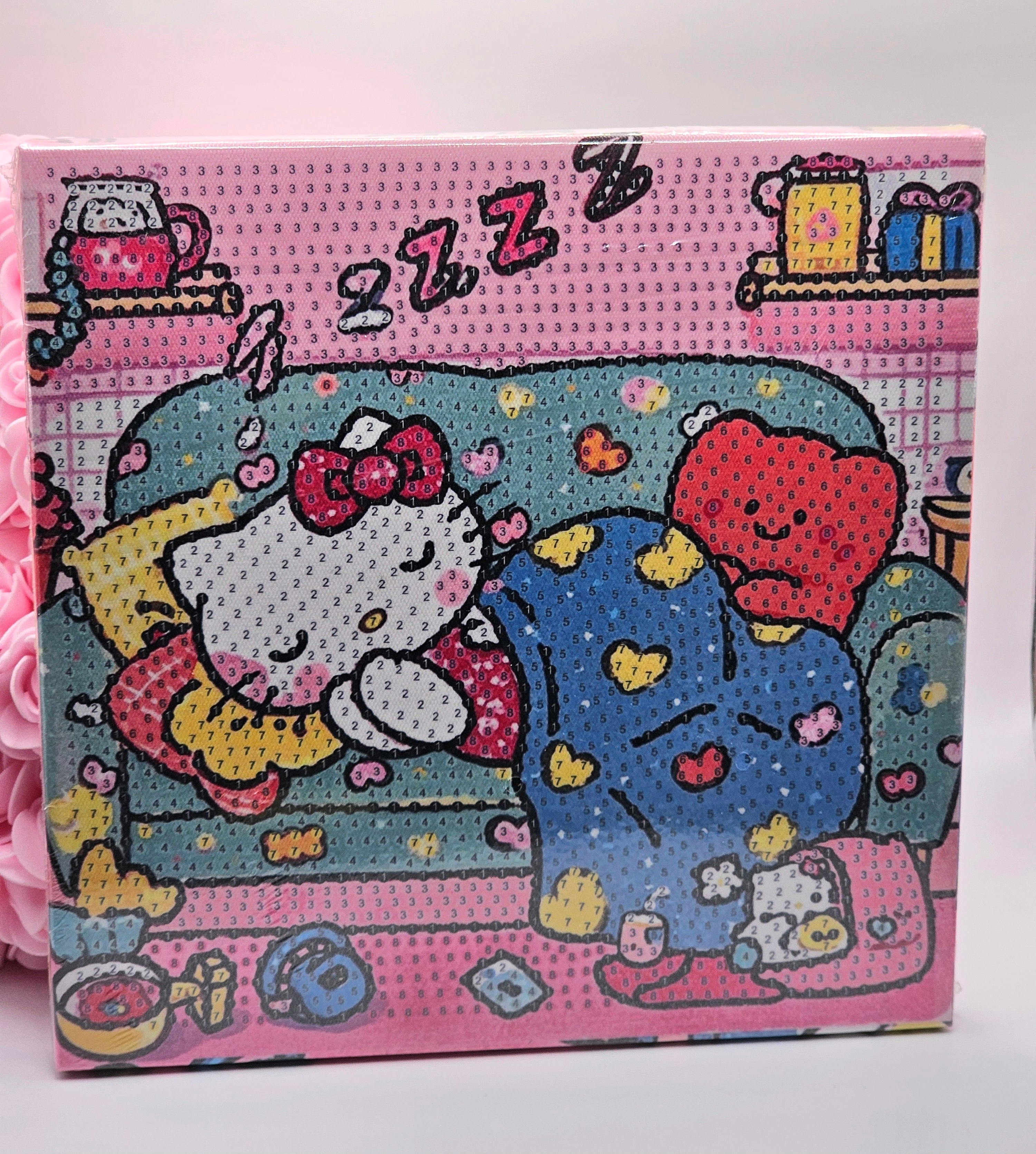 Hello Kitty Sweet Dreams Diamond Painting Kit - 20x20cm Canvas