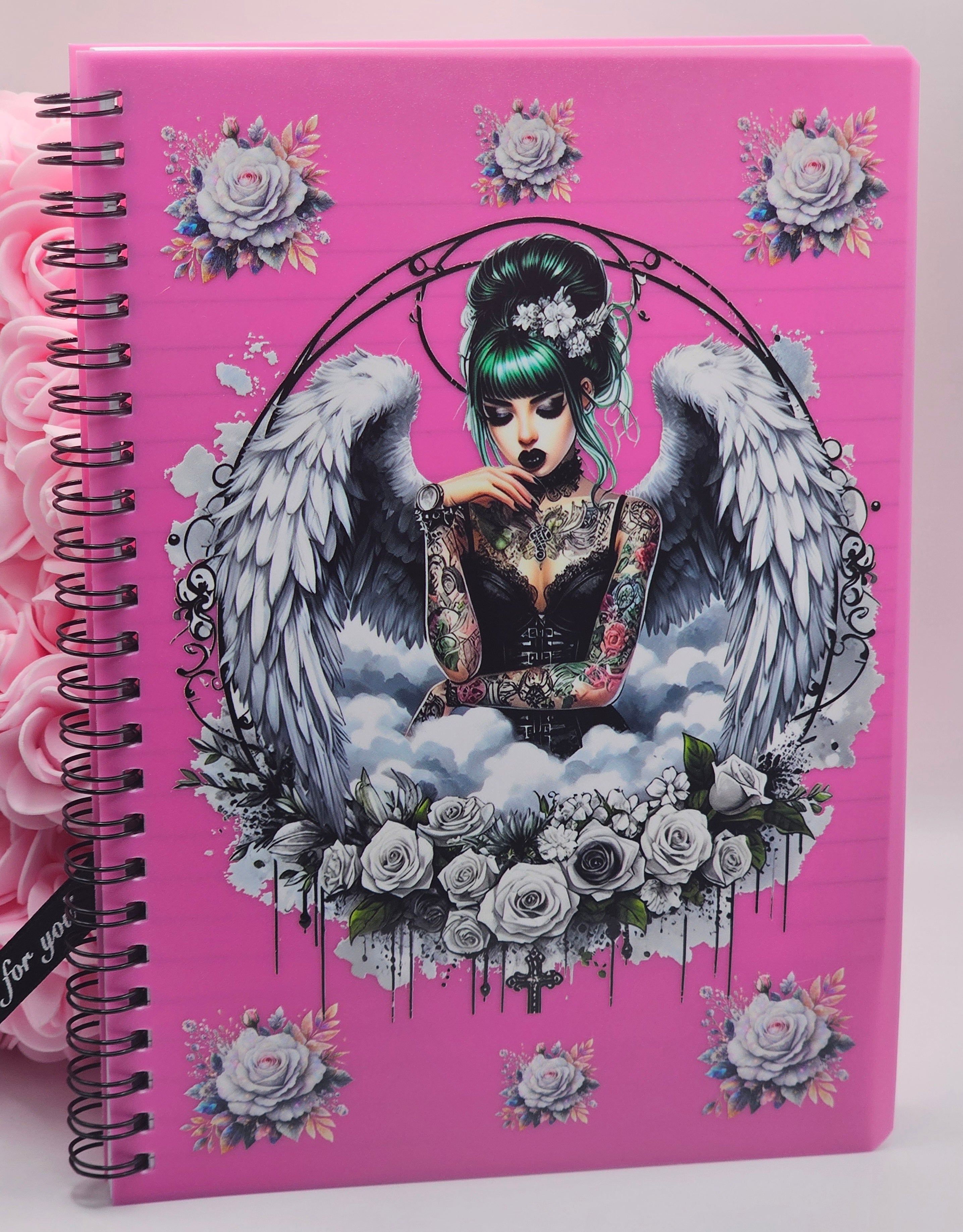 Tattooed Angel Spiral Notebook