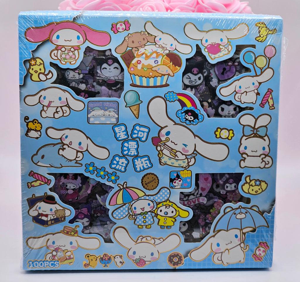 100pc Kawaii Character Sticker Set