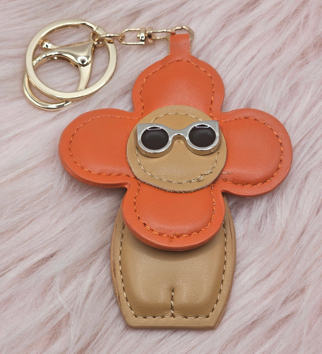Orange Flower Cutie Keyring Charm
