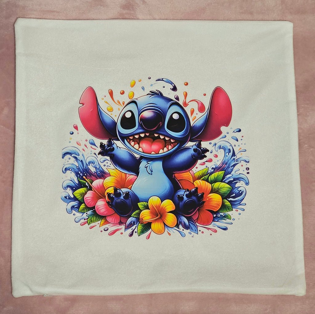 Tropical Blue Alien Cushion Cover